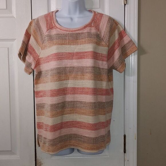 Christopher & Banks multicolor striped shirt  Sz M - Picture 1 of 4